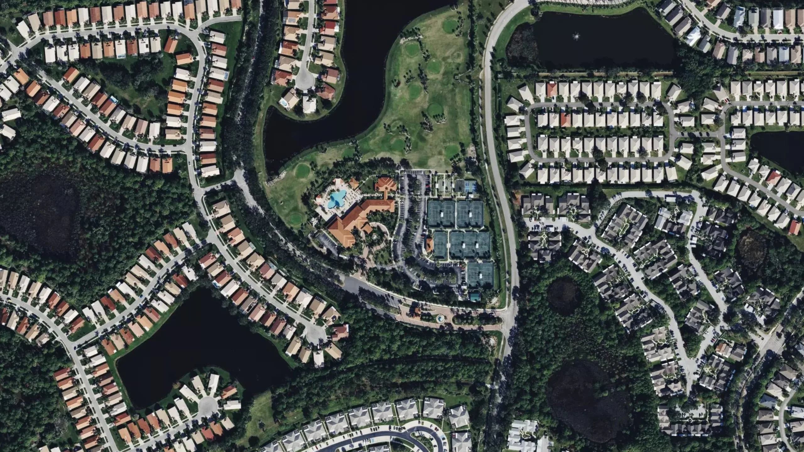 Aerial view of Cascades at St. Lucie West