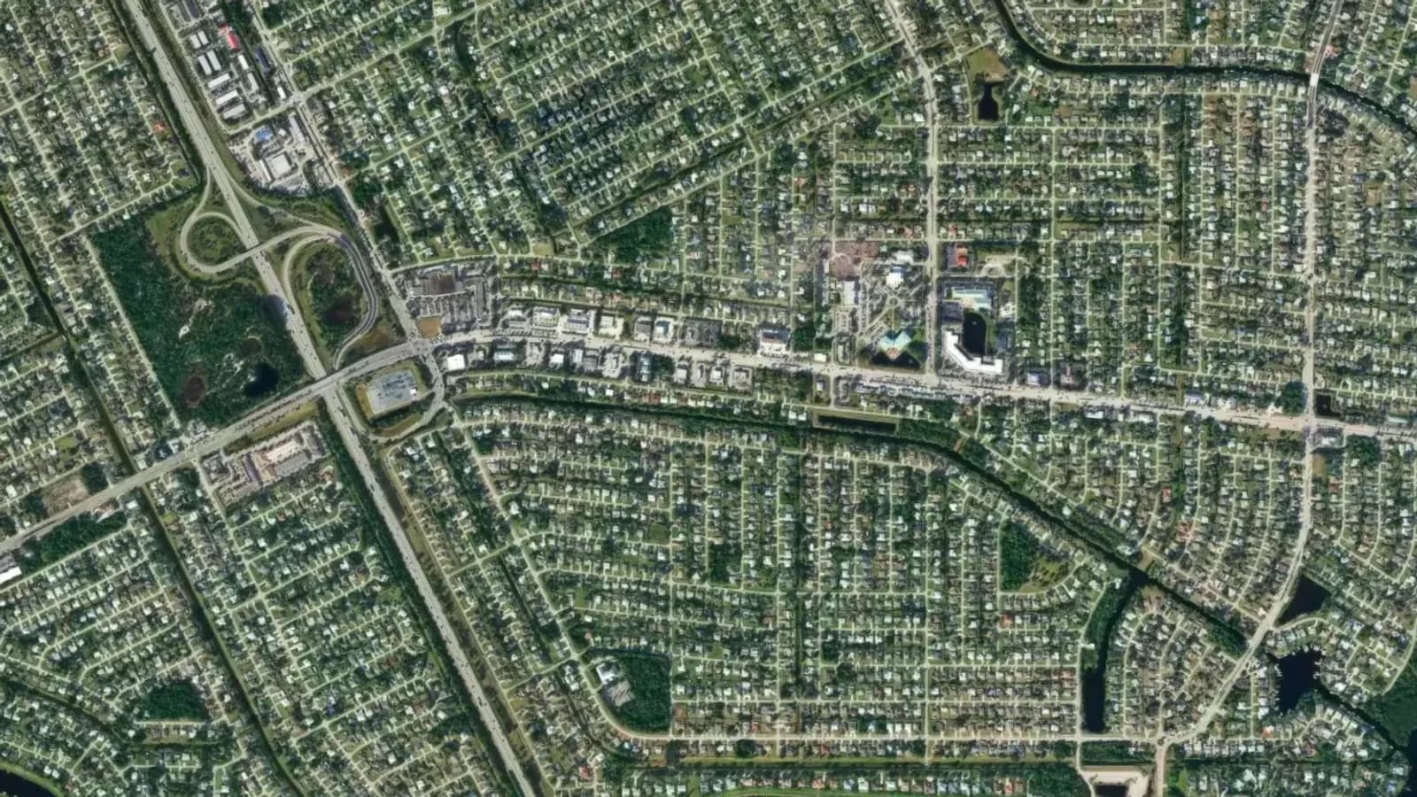 Aerial view over Port St. Lucie, Florida (illustrative)